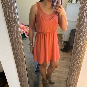 Peach Naked Zebra Dress